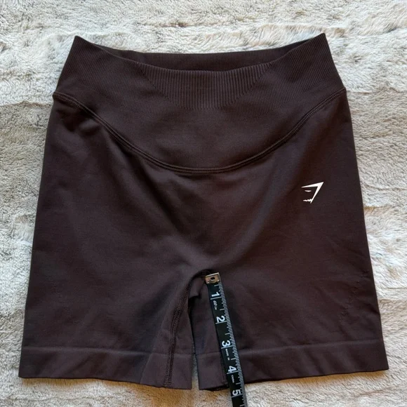 NWOT GYMSHARK Sweat Seamless Shorts in Shadow Brown Size XS - Picture 10 of 14